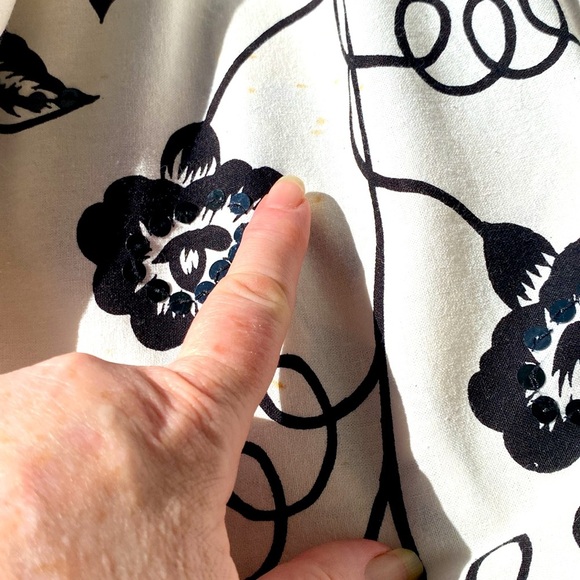 ASHLEY B White & Black & Sequin Full Skirt Sz 18W GUC - Picture 7 of 12